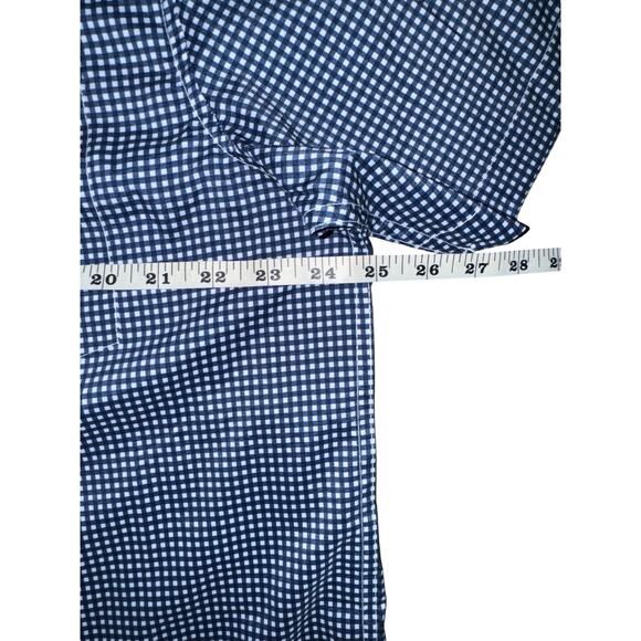 Drake Men’s Large Blue Check Short Sleeve Button Up Fishing Shirt Vented Outdoor - Picture 13 of 14